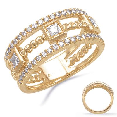 ELIE AZZI 0.51 ctw. YELLOW GOLD DIAMOND RING D4870YG