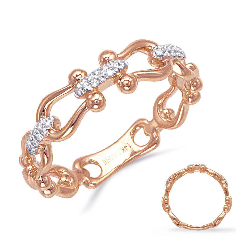 ELIE AZZI 0.09 ctw. ROSE GOLD DIAMOND RING D4872RG