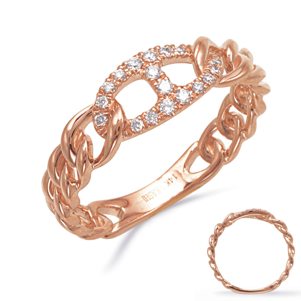 ELIE AZZI 0.17 ctw. ROSE GOLD DIAMOND RING D4874RG