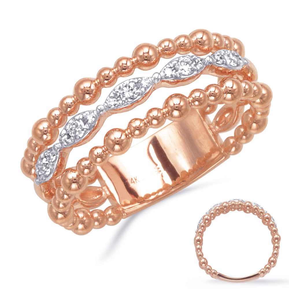 ELIE AZZI 0.18 ctw. ROSE GOLD DIAMOND RING D4875RG