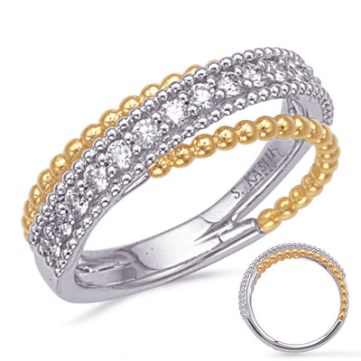 ELIE AZZI 0.37 ctw. YELLOW & WHITE GOLD DIAMOND RING D4877YW