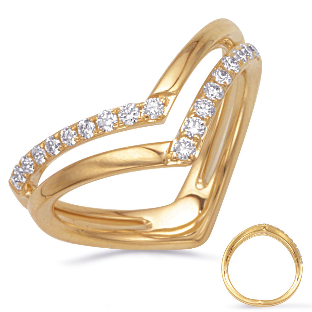 ELIE AZZI 0.28 ctw. YELLOW GOLD DIAMOND RING D4878YG