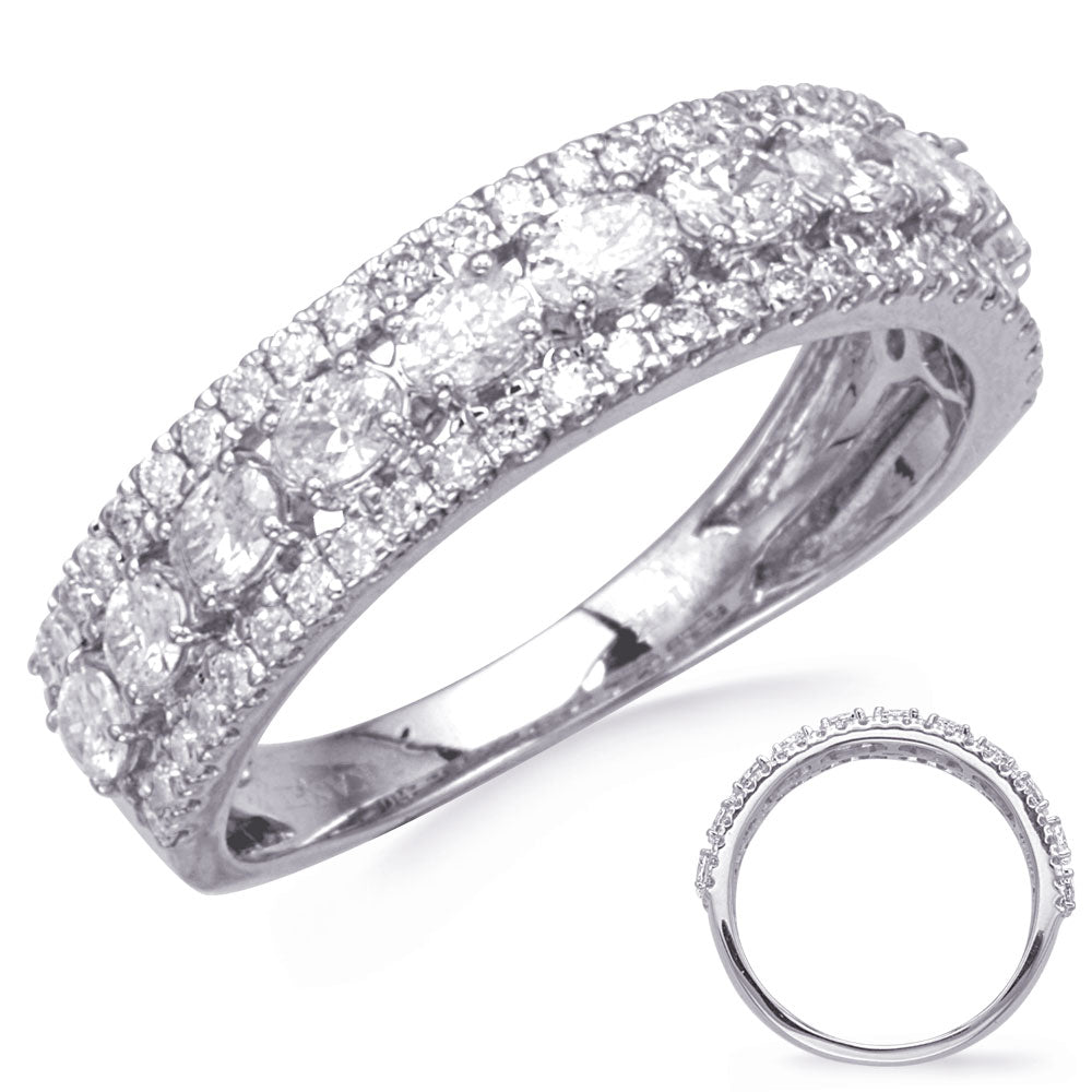 ELIE AZZI 0.92 ctw. WHITE GOLD DIAMOND BAND D4880WG