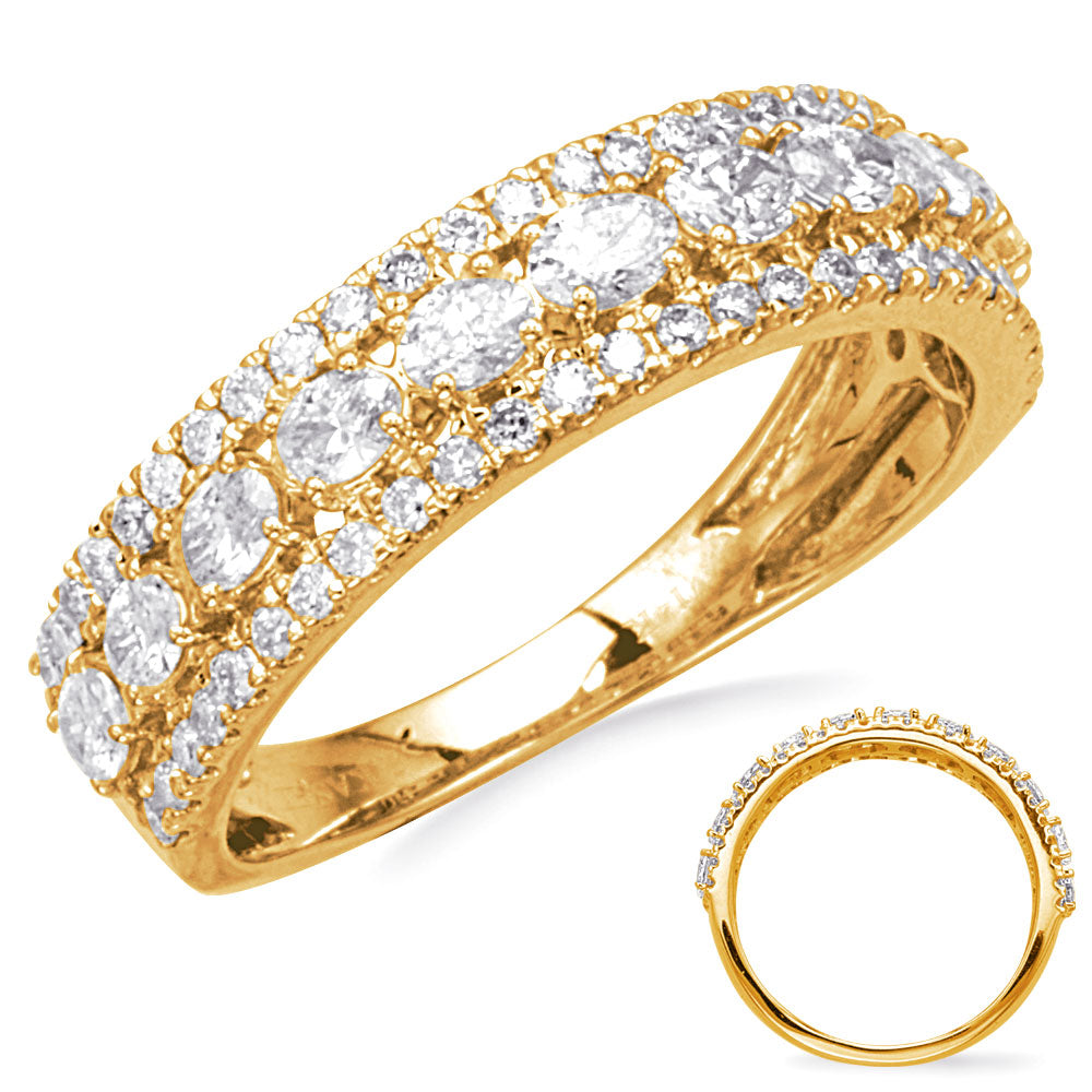 ELIE AZZI 0.92 ctw. YELLOW GOLD DIAMOND BAND D4880YG