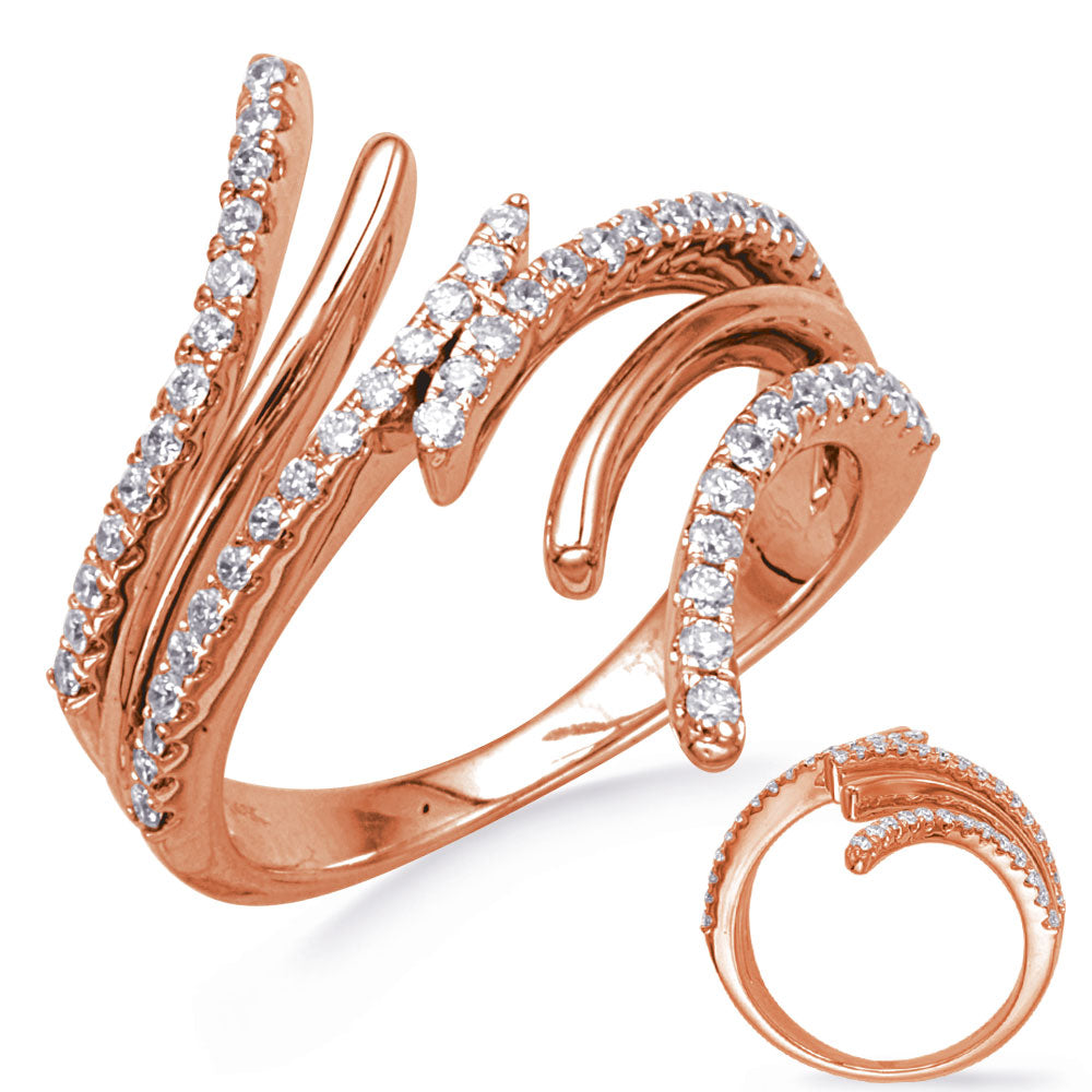 ELIE AZZI 0.50 ctw. ROSE GOLD DIAMOND RING D4883RG