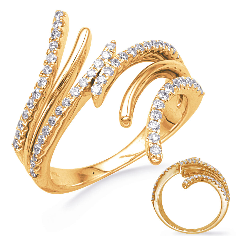 ELIE AZZI 0.50 ctw. YELLOW GOLD DIAMOND RING D4883YG