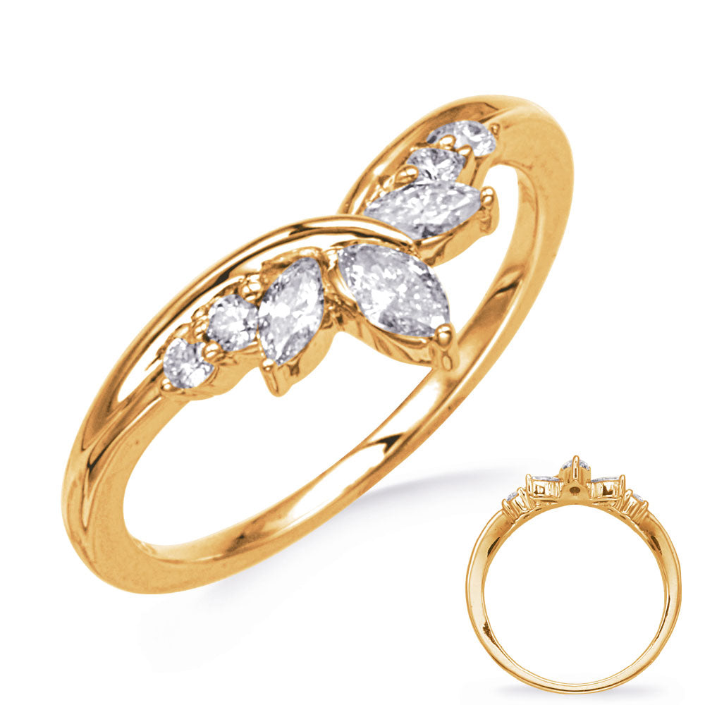 ELIE AZZI 0.32 ctw. YELLOW GOLD DIAMOND RING D4889YG