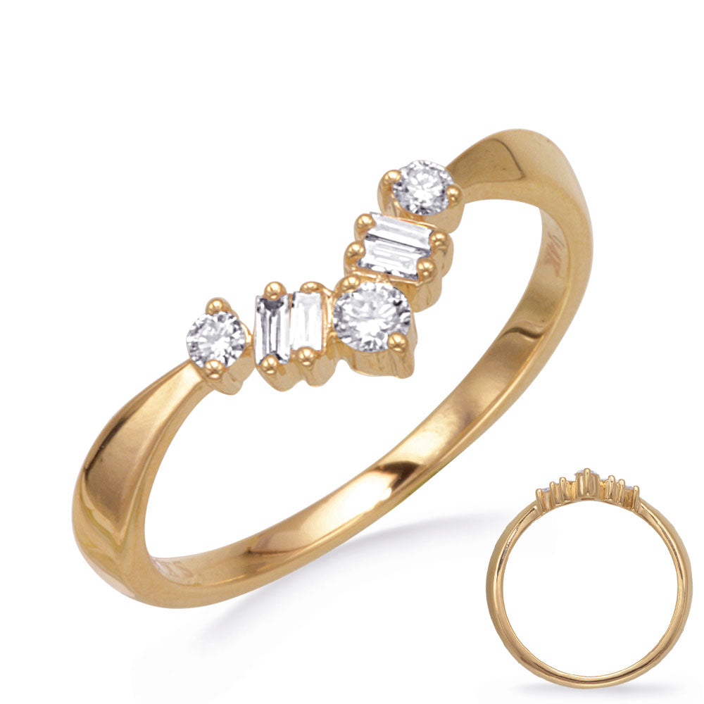 ELIE AZZI 0.19 ctw. YELLOW GOLD DIAMOND RING D4890YG