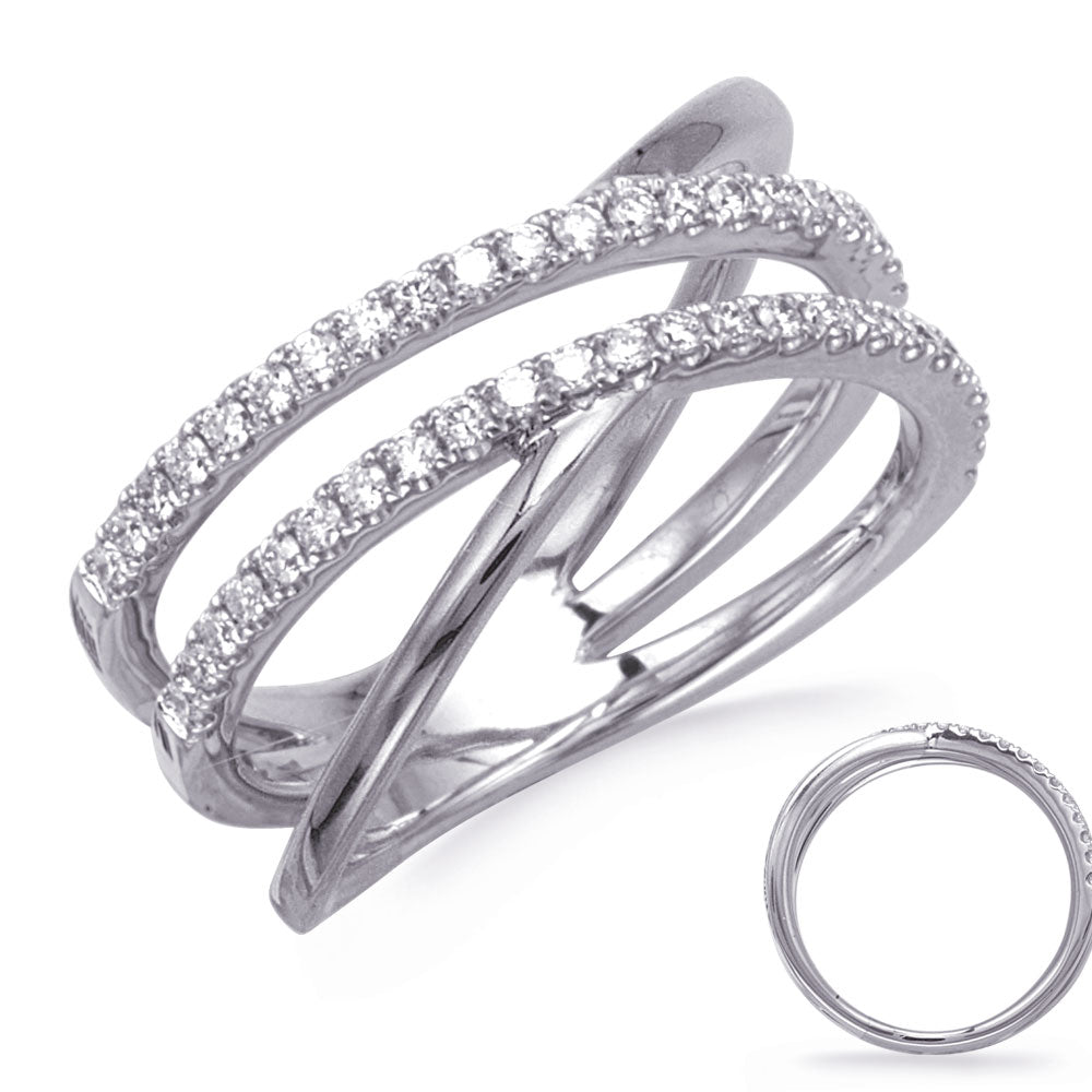 ELIE AZZI 0.37 ctw. WHITE GOLD DIAMOND RING D4892WG