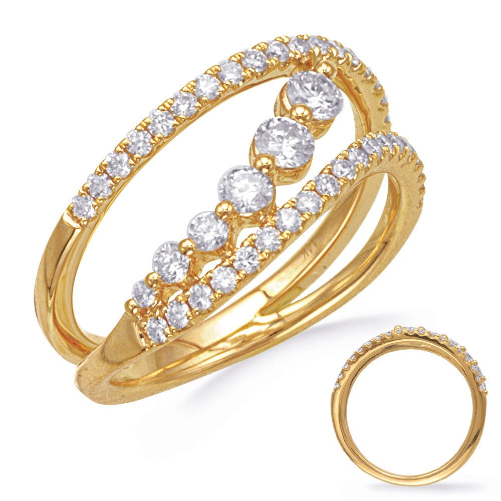 ELIE AZZI 0.69 ctw. YELLOW GOLD DIAMOND RING D4893YG