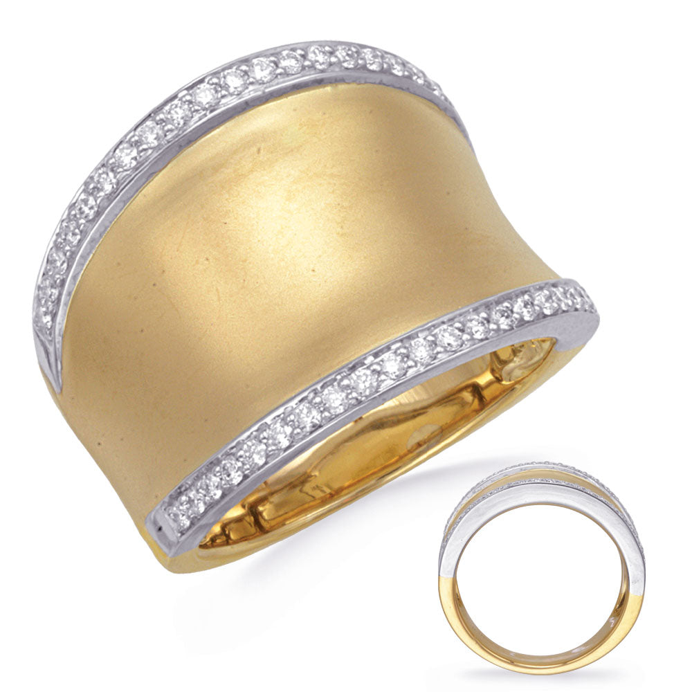 ELIE AZZI 0.31 ctw. YELLOW & WHITE GOLD DIAMOND RING D4895YW