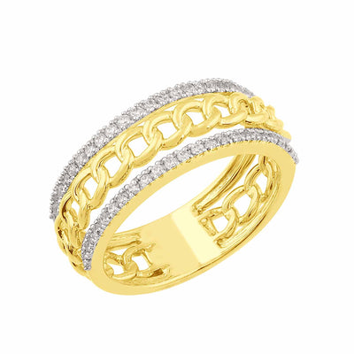 ELIE AZZI 0.34 ctw. YELLOW GOLD DIAMOND RING D4898YG