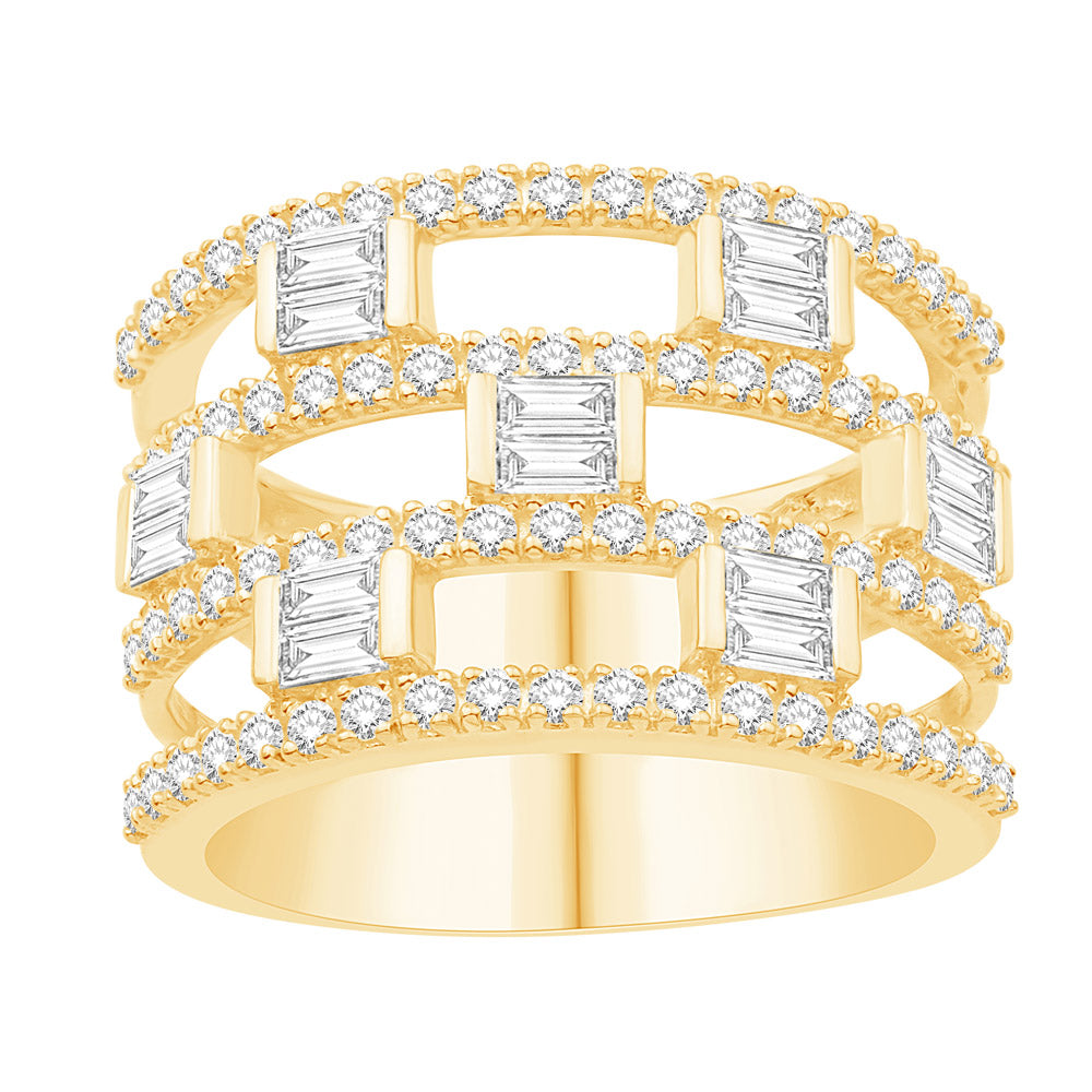 ELIE AZZI 1.17 ctw. YELLOW GOLD DIAMOND RING D4900YG