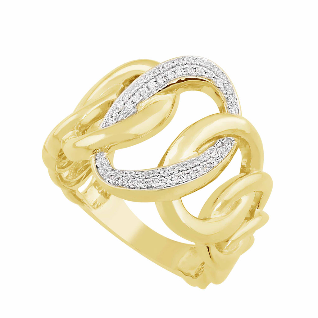 ELIE AZZI 0.20 ctw. YELLOW GOLD DIAMOND RING D4901YG