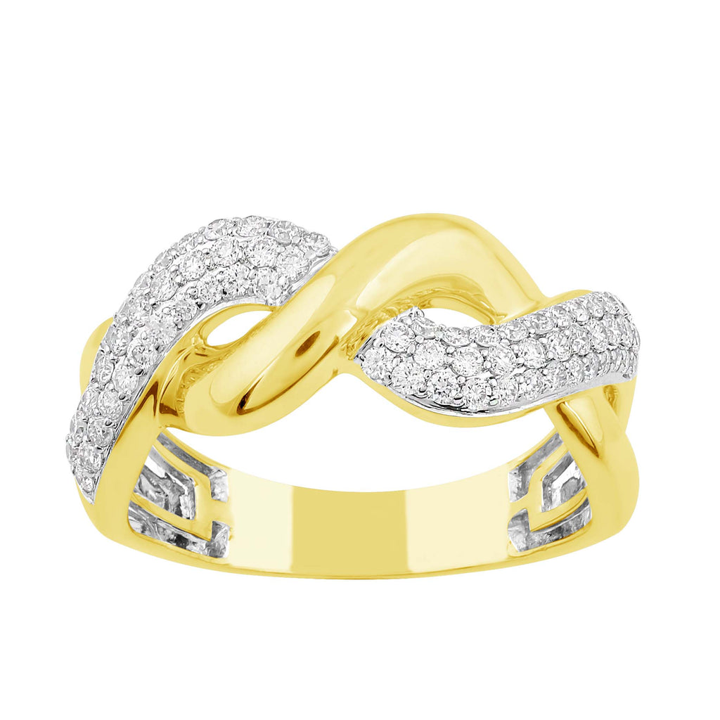 ELIE AZZI 0.48 ctw. YELLOW GOLD DIAMOND RING D4902YG