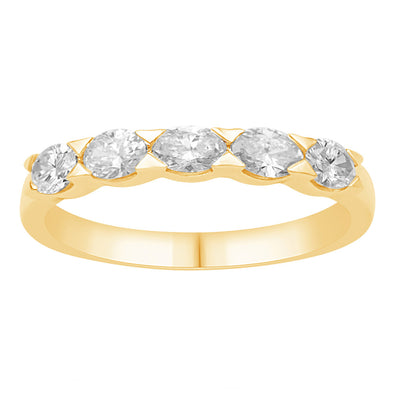 ELIE AZZI 0.76 ctw. YELLOW GOLD OVAL DIAMOND RING D4907YG