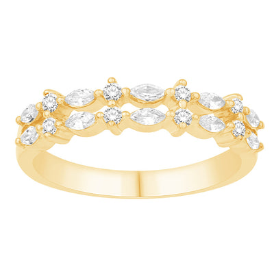 ELIE AZZI 0.40 ctw. YELLOW GOLD DIAMOND RING D4909YG