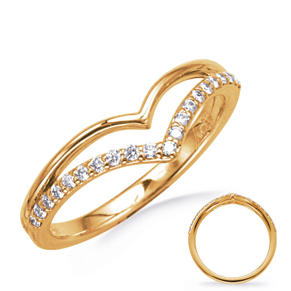 ELIE AZZI 0.17 ctw. YELLOW GOLD DIAMOND RING D4914YG