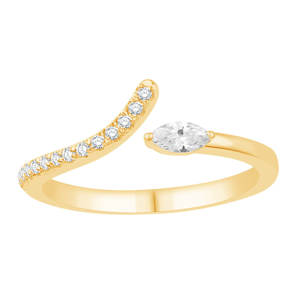 ELIE AZZI 0.21 ctw. YELLOW GOLD DIAMOND RING D4917YG