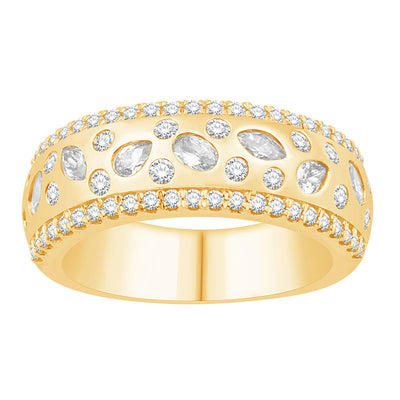 ELIE AZZI 0.40 ctw. YELLOW GOLD DIAMOND RING D4918YG