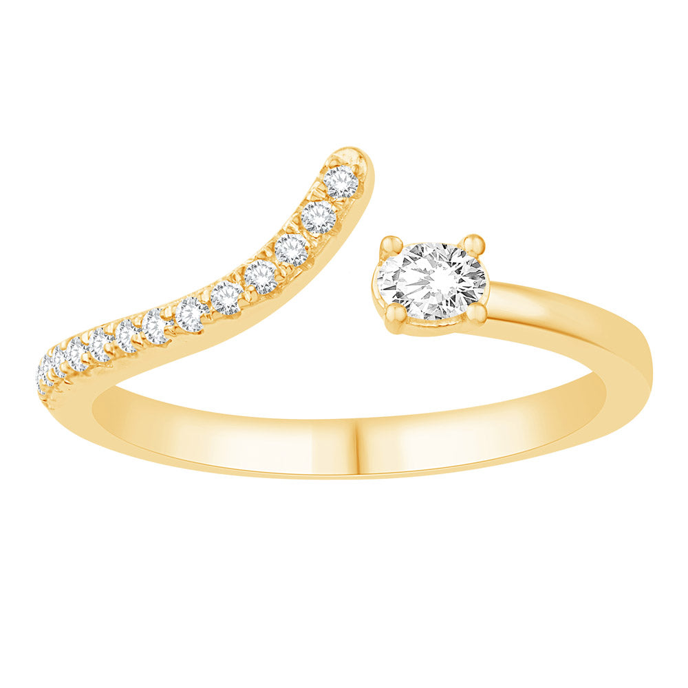 ELIE AZZI 0.21 ctw. YELLOW GOLD DIAMOND RING D4919YG