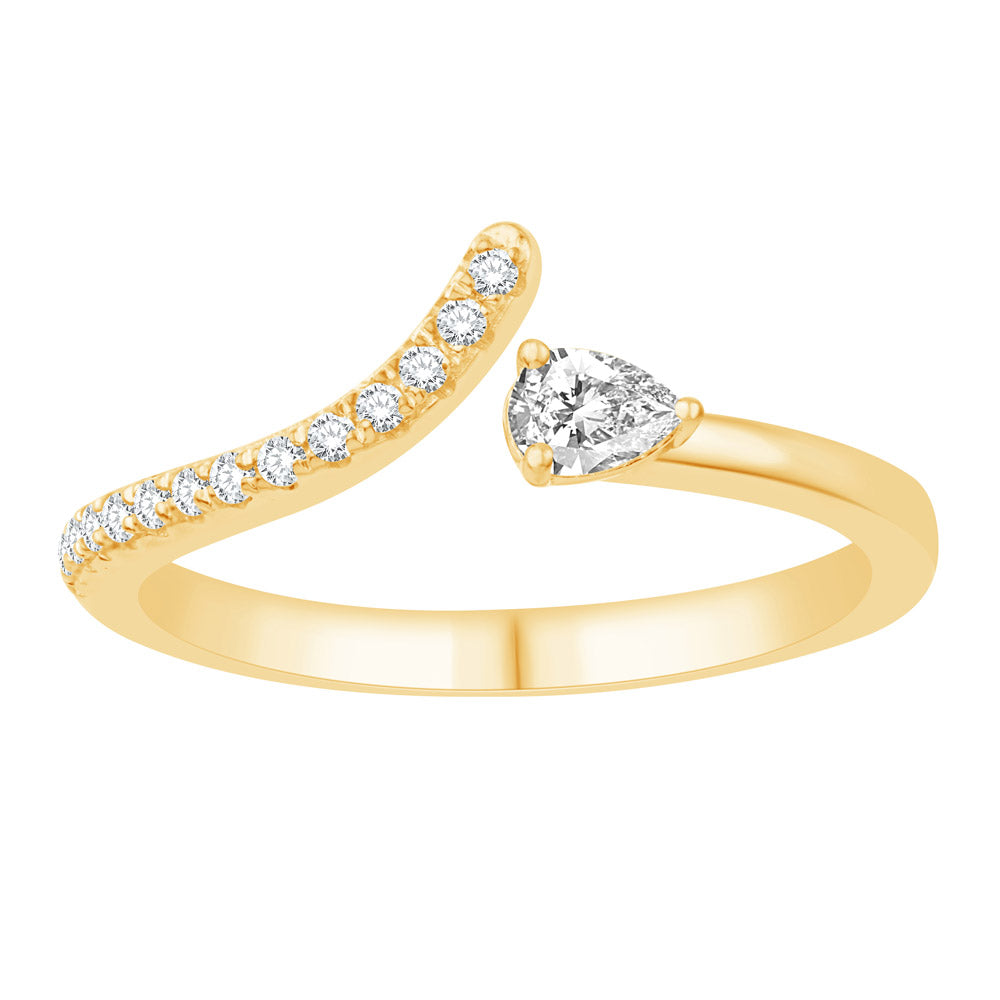 ELIE AZZI 0.23 ctw. YELLOW GOLD DIAMOND RING D4920YG