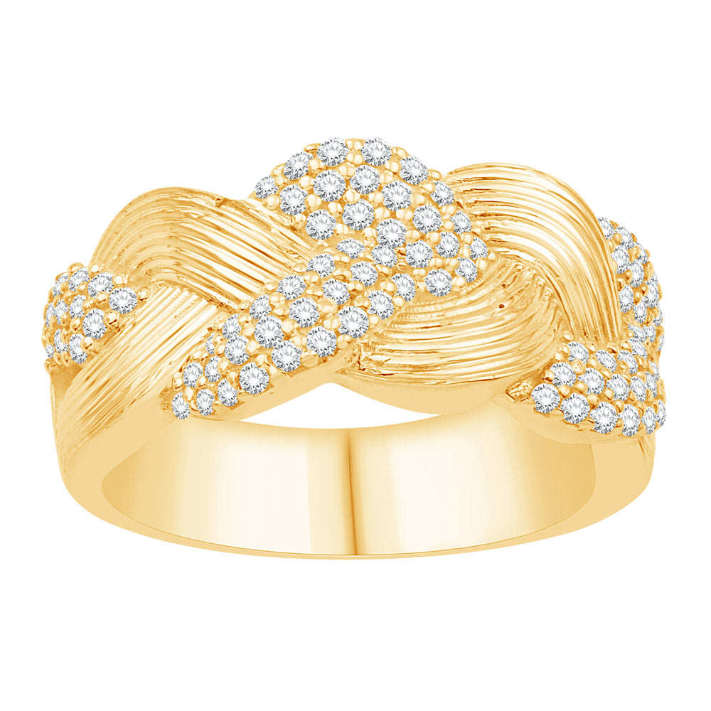 ELIE AZZI 0.49 ctw. YELLOW GOLD DIAMOND RING D4922YG