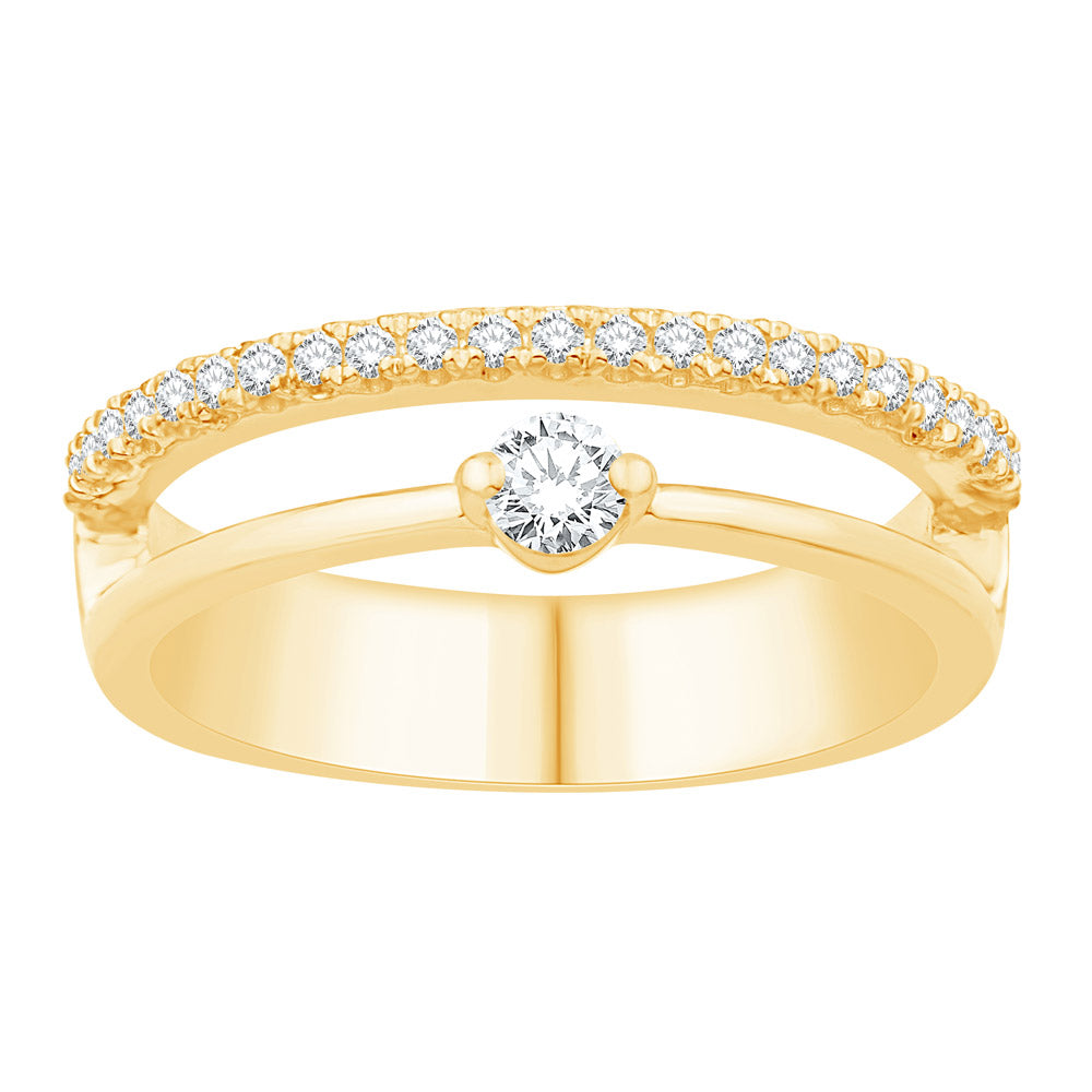 ELIE AZZI 0.27 ctw. YELLOW GOLD DIAMOND RING D4923YG