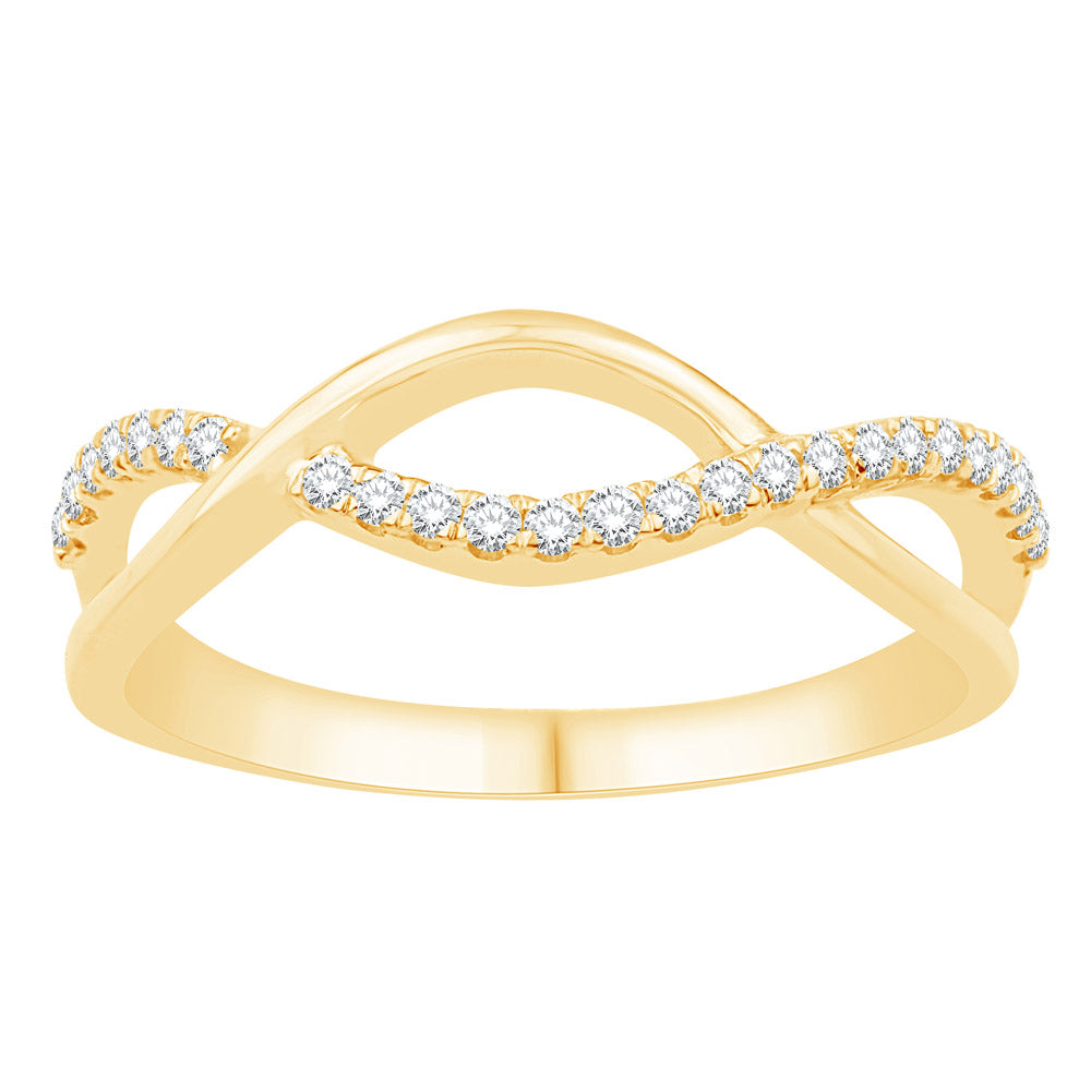 ELIE AZZI 0.20 ctw. YELLOW GOLD DIAMOND RING D4924YG