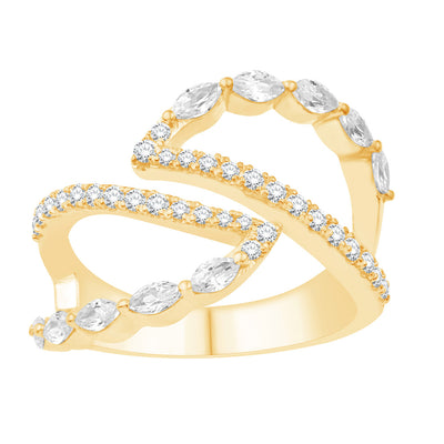 ELIE AZZI 0.82 ctw. YELLOW GOLD DIAMOND RING D4925YG