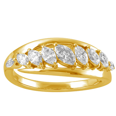 ELIE AZZI 0.68 ctw. YELLOW GOLD DIAMOND RING D4928YG