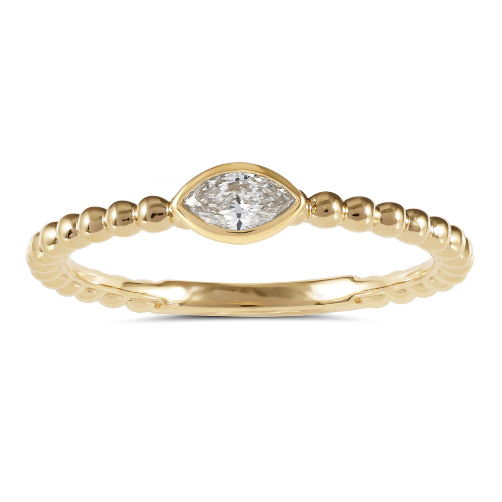 ELIE AZZI 0.16 ctw. YELLOW GOLD DIAMOND RING D4930YG