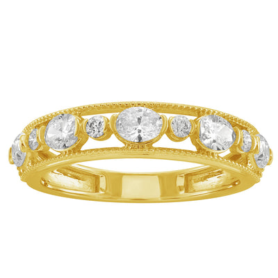 ELIE AZZI 0.85 ctw. YELLOW GOLD DIAMOND RING D4932YG