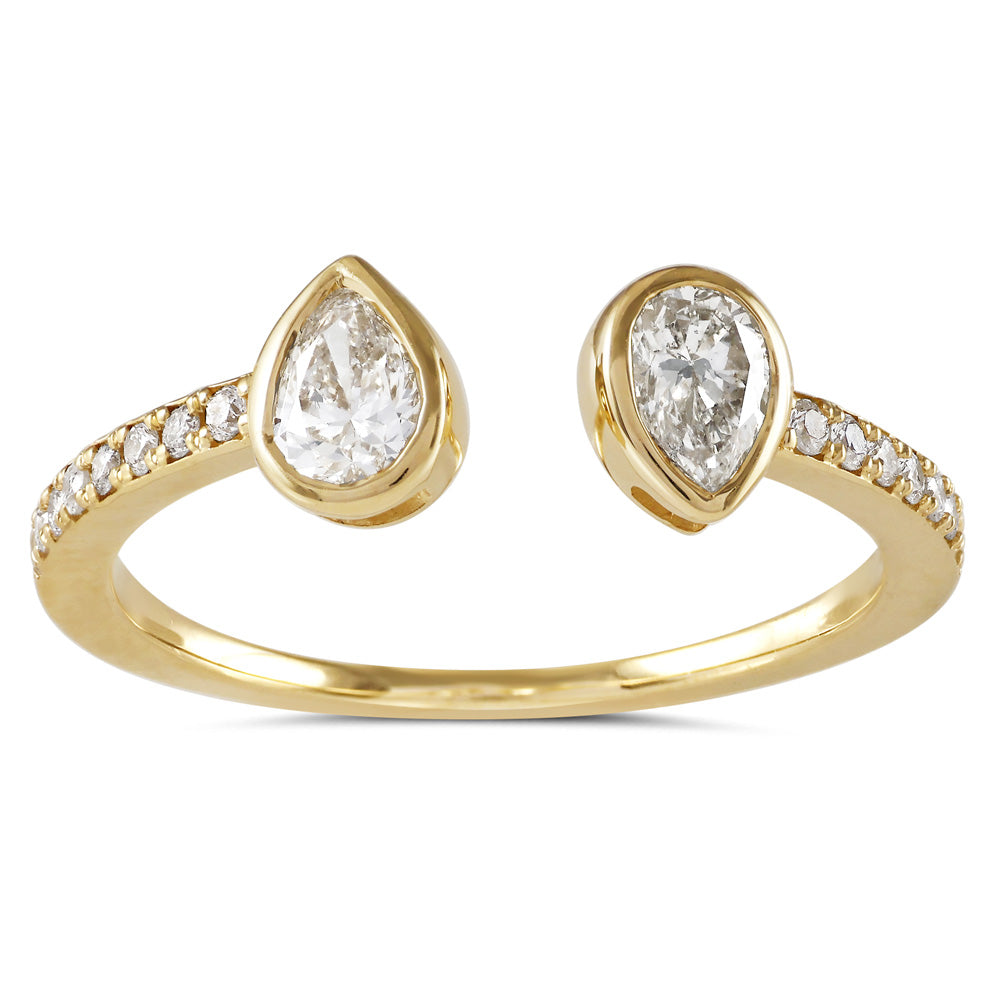 ELIE AZZI 0.52 ctw. YELLOW GOLD DIAMOND RING D4938YG