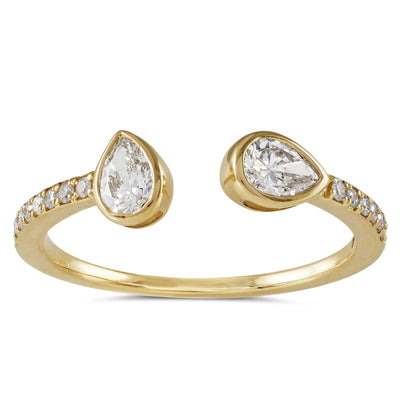 ELIE AZZI 0.52 ctw. YELLOW GOLD DIAMOND RING D4939YG