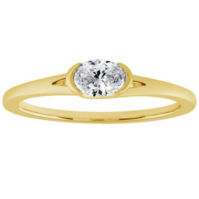 ELIE AZZI 0.32 ctw. YELLOW GOLD DIAMOND RING D4941YG