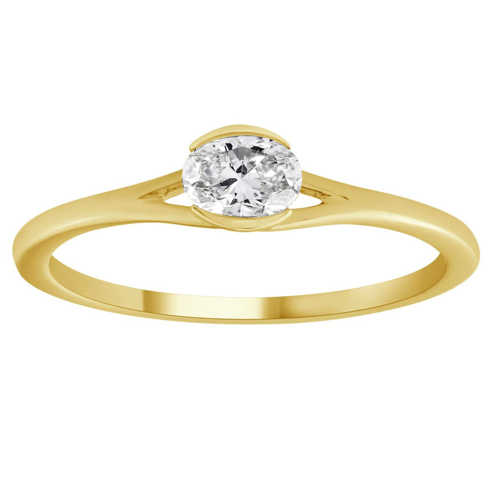 ELIE AZZI 0.31 ctw. YELLOW GOLD DIAMOND RING D4942YG