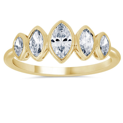 ELIE AZZI 0.75 ctw. YELLOW GOLD DIAMOND RING D4946YG