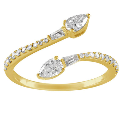 ELIE AZZI 0.46 ctw. YELLOW GOLD DIAMOND RING D4948YG