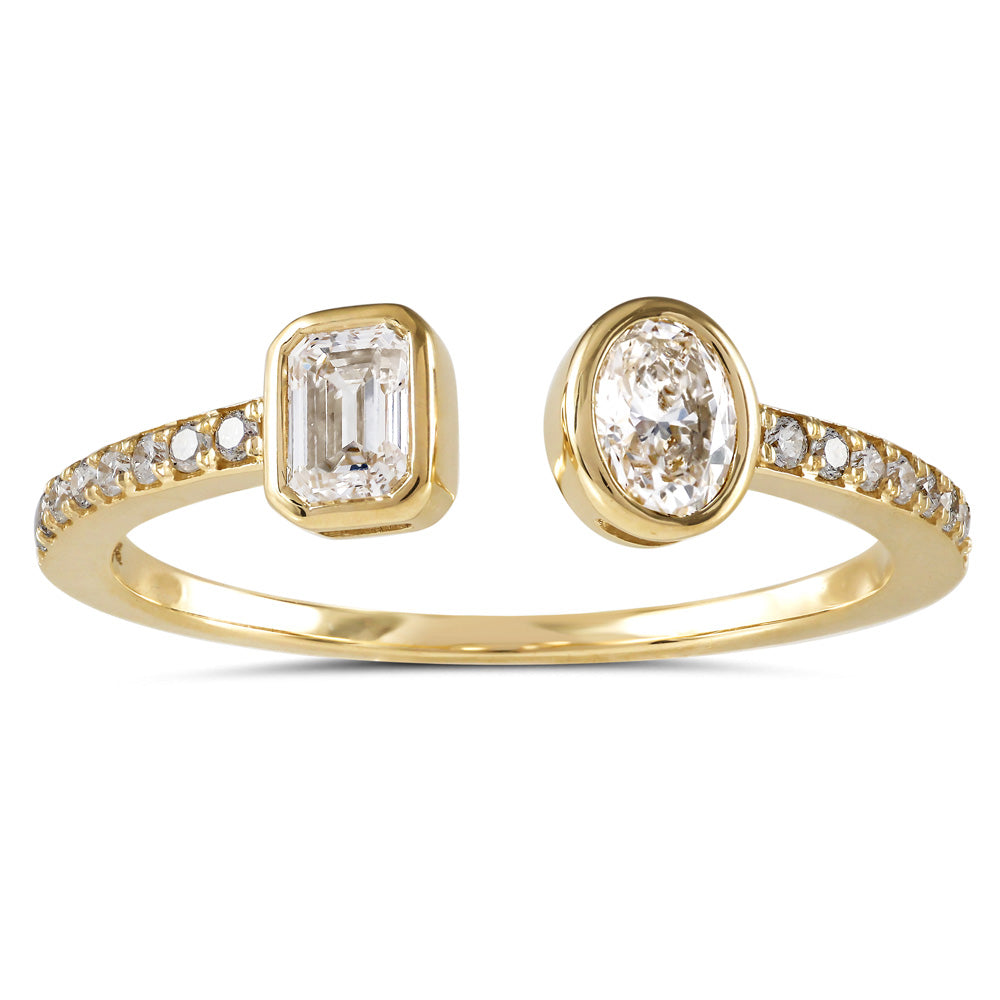 ELIE AZZI 0.50 ctw. YELLOW GOLD DIAMOND RING D4951YG