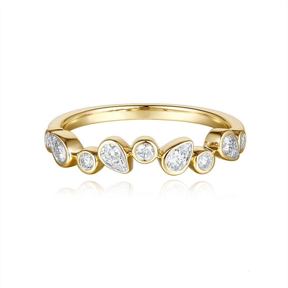 ELIE AZZI 0.34 ctw. YELLOW GOLD DIAMOND RING D4955YG