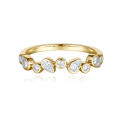 ELIE AZZI 0.34 ctw. YELLOW GOLD DIAMOND RING D4955YG