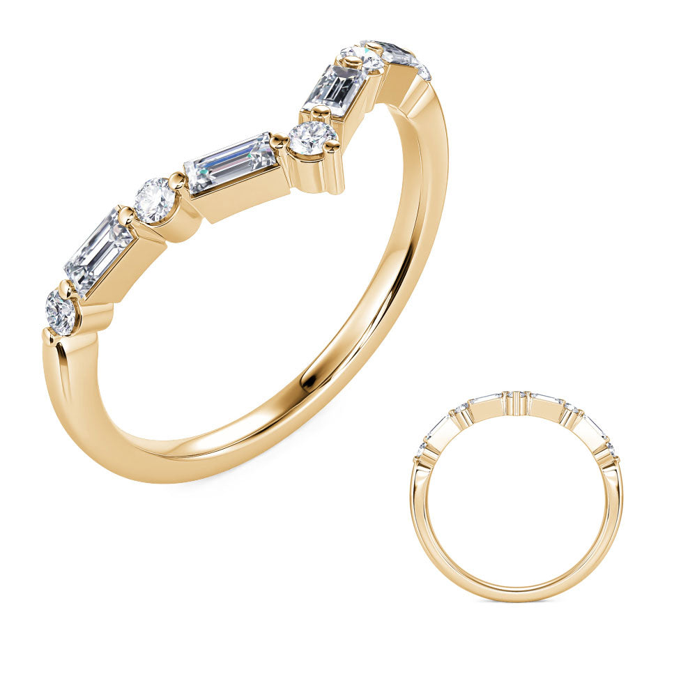 ELIE AZZI 0.32 ctw. YELLOW GOLD DIAMOND RING D4958YG