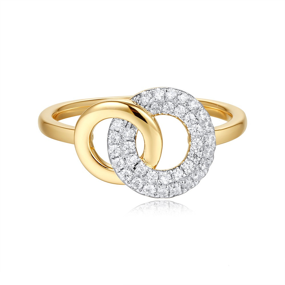 ELIE AZZI 0.22 ctw. YELLOW GOLD DIAMOND RING D4959YG