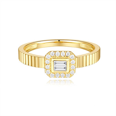 ELIE AZZI 0.18 ctw. YELLOW GOLD DIAMOND RING D4960YG