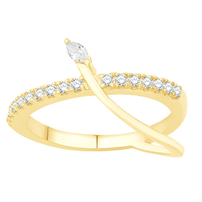 ELIE AZZI 0.33 ctw. YELLOW GOLD DIAMOND RING D4961YG