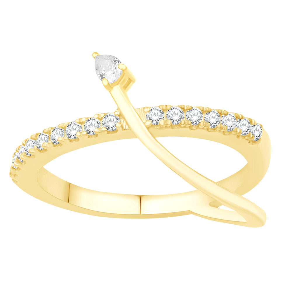 ELIE AZZI 0.30 ctw. YELLOW GOLD DIAMOND RING D4962YG