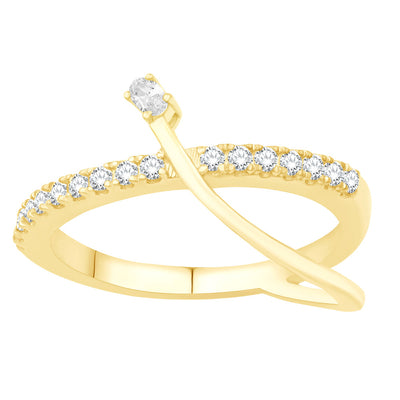 ELIE AZZI 0.31 ctw. YELLOW GOLD DIAMOND RING D4963YG