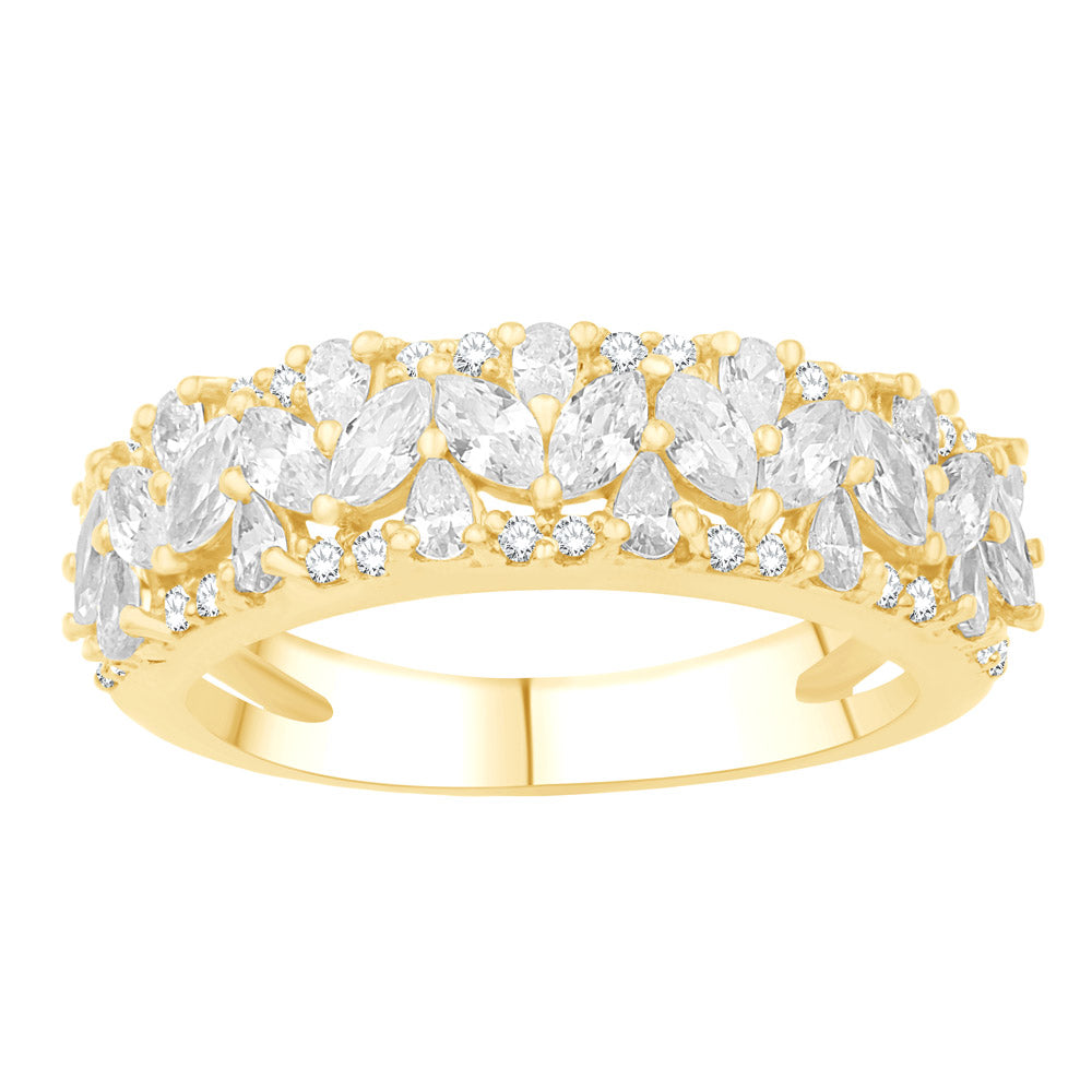 ELIE AZZI 1.10 ctw. YELLOW GOLD DIAMOND RING D4964YG