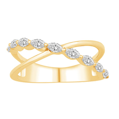 ELIE AZZI 0.47 ctw. YELLOW GOLD DIAMOND RING D4966YG